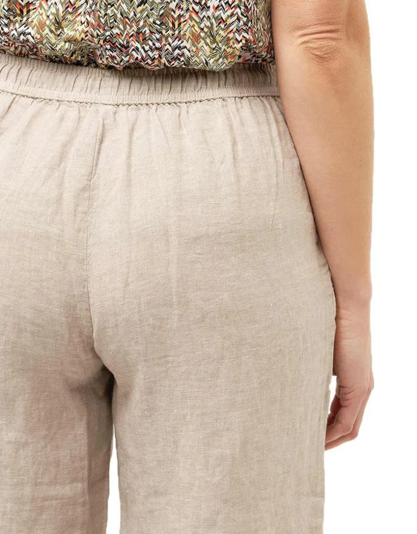 Online Bermuda beige 100% lin Shorts & Bermudas