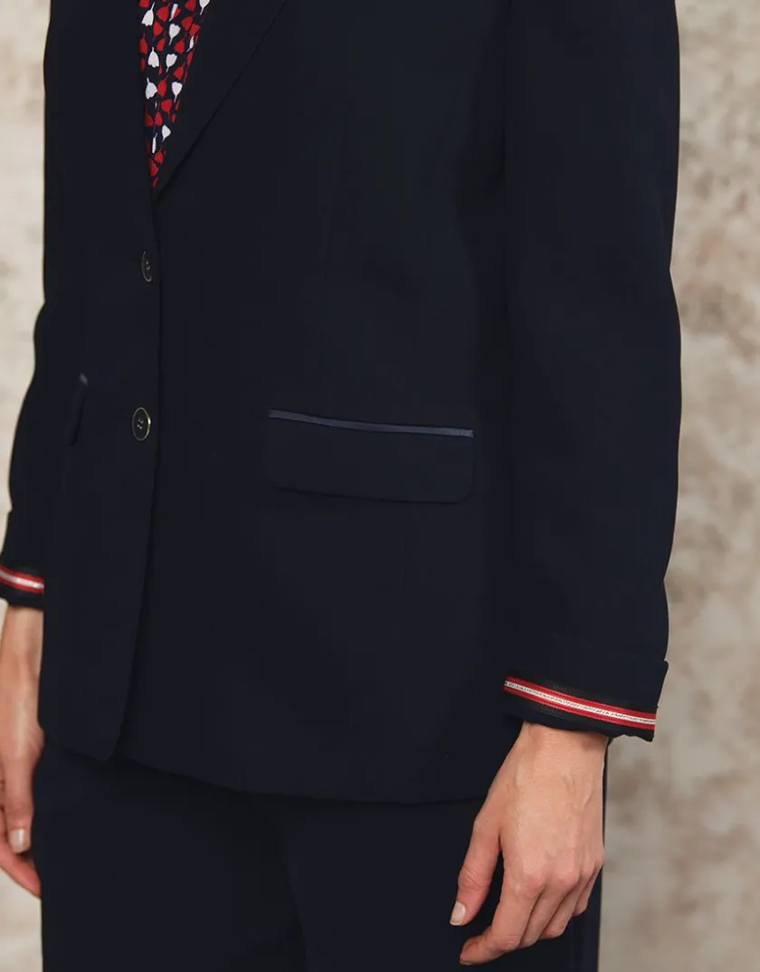 Clearance Blazer crêpe marine Habillées|Vestes