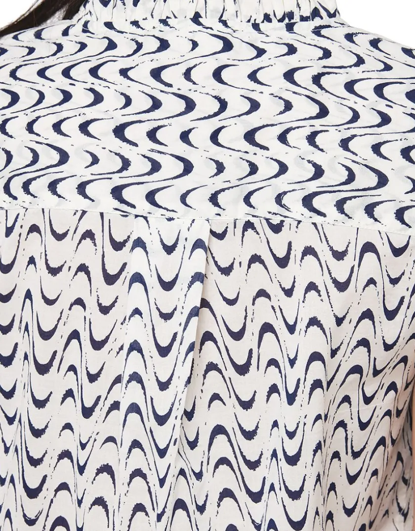 Discount Blouse 100% coton écru Chemisiers & Blouses|Hauts