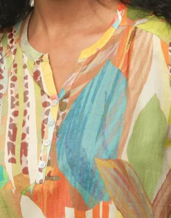 Fashion Blouse 100% coton vert Chemisiers & Blouses|Hauts