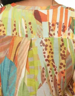 Fashion Blouse 100% coton vert Chemisiers & Blouses|Hauts