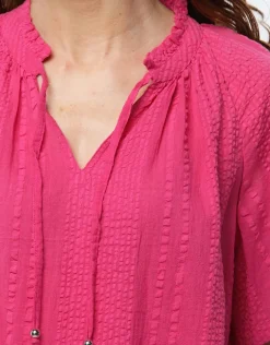 Hot Blouse ample coton rose Chemisiers & Blouses|Hauts