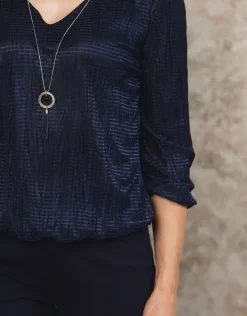 Hot Blouse bijoux bleu Chemisiers & Blouses|Hauts