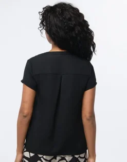 Clearance Blouse chic noir Chemisiers & Blouses|Hauts
