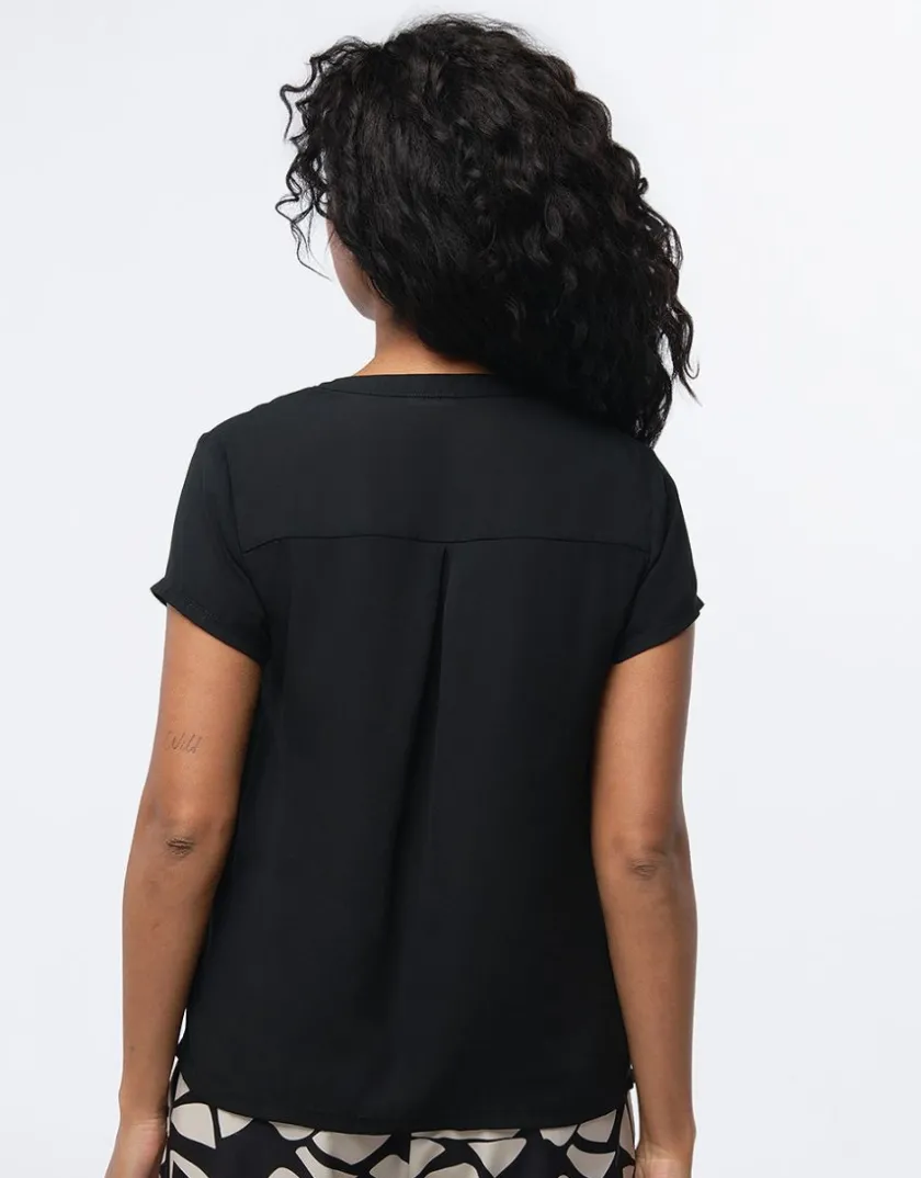 Clearance Blouse chic noir Chemisiers & Blouses|Hauts