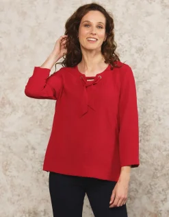 Sale Blouse chic rouge Chemisiers & Blouses|Hauts