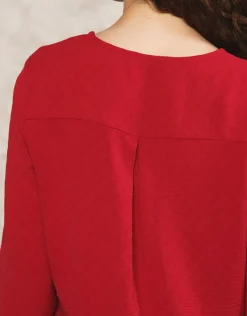 Sale Blouse chic rouge Chemisiers & Blouses|Hauts
