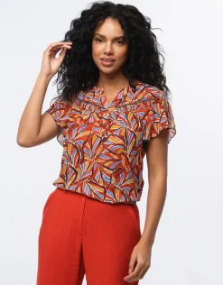 New Blouse chic voile rouge Chemisiers & Blouses|Hauts
