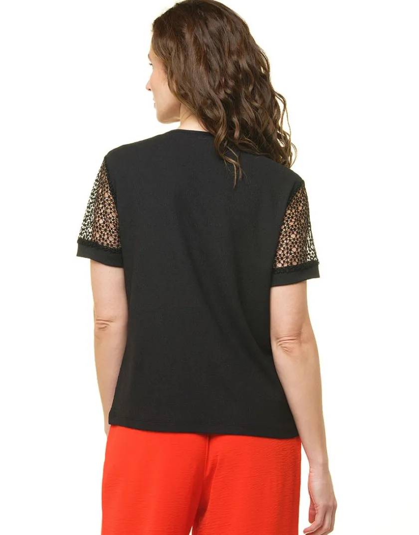 Outlet Blouse creponnée noir Chemisiers & Blouses|Hauts