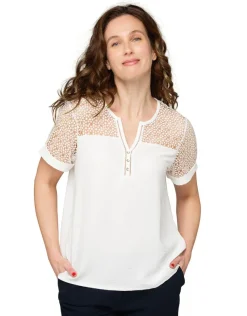 Online Blouse écrue dentelle Chemisiers & Blouses|Hauts