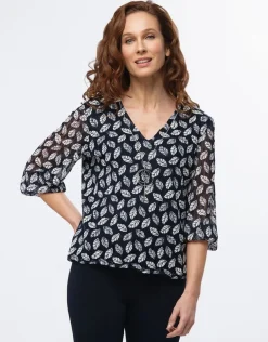 Clearance Blouse dentelle marine Chemisiers & Blouses|Hauts