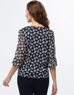 Clearance Blouse dentelle marine Chemisiers & Blouses|Hauts