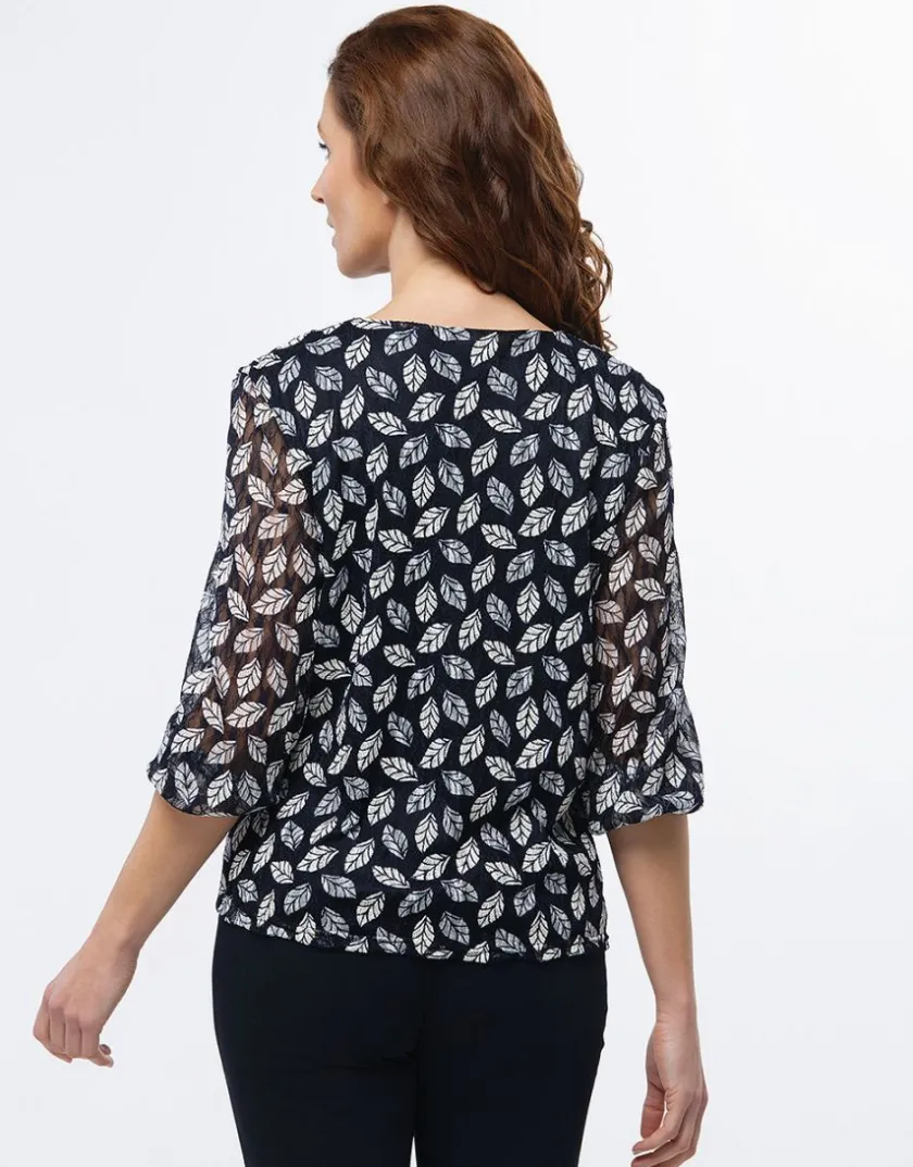 Clearance Blouse dentelle marine Chemisiers & Blouses|Hauts