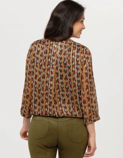 Discount Blouse fluide marron Chemisiers & Blouses|Hauts