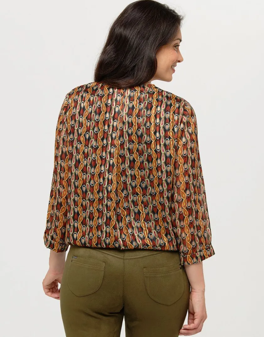 Discount Blouse fluide marron Chemisiers & Blouses|Hauts