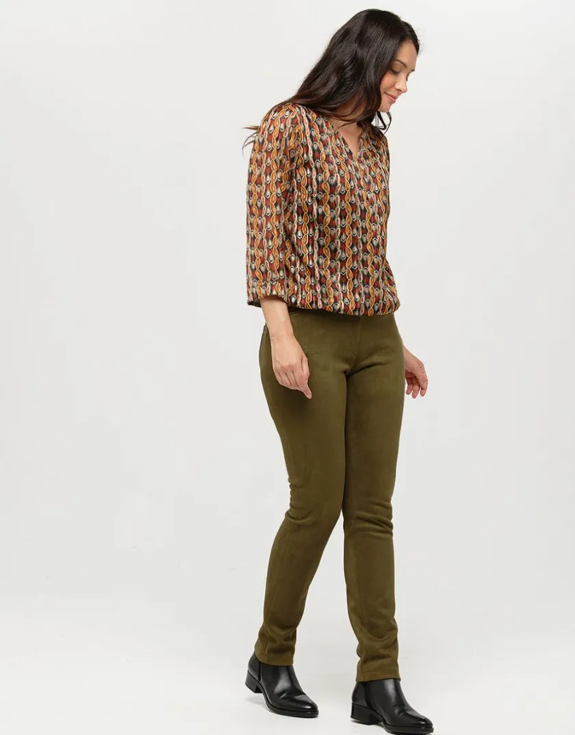 Discount Blouse fluide marron Chemisiers & Blouses|Hauts