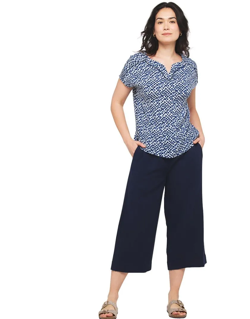 Clearance Blouse imprimé bleu Chemisiers & Blouses|Hauts