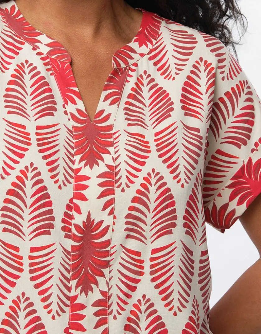 Hot Blouse imprimé rouge Chemisiers & Blouses|Hauts