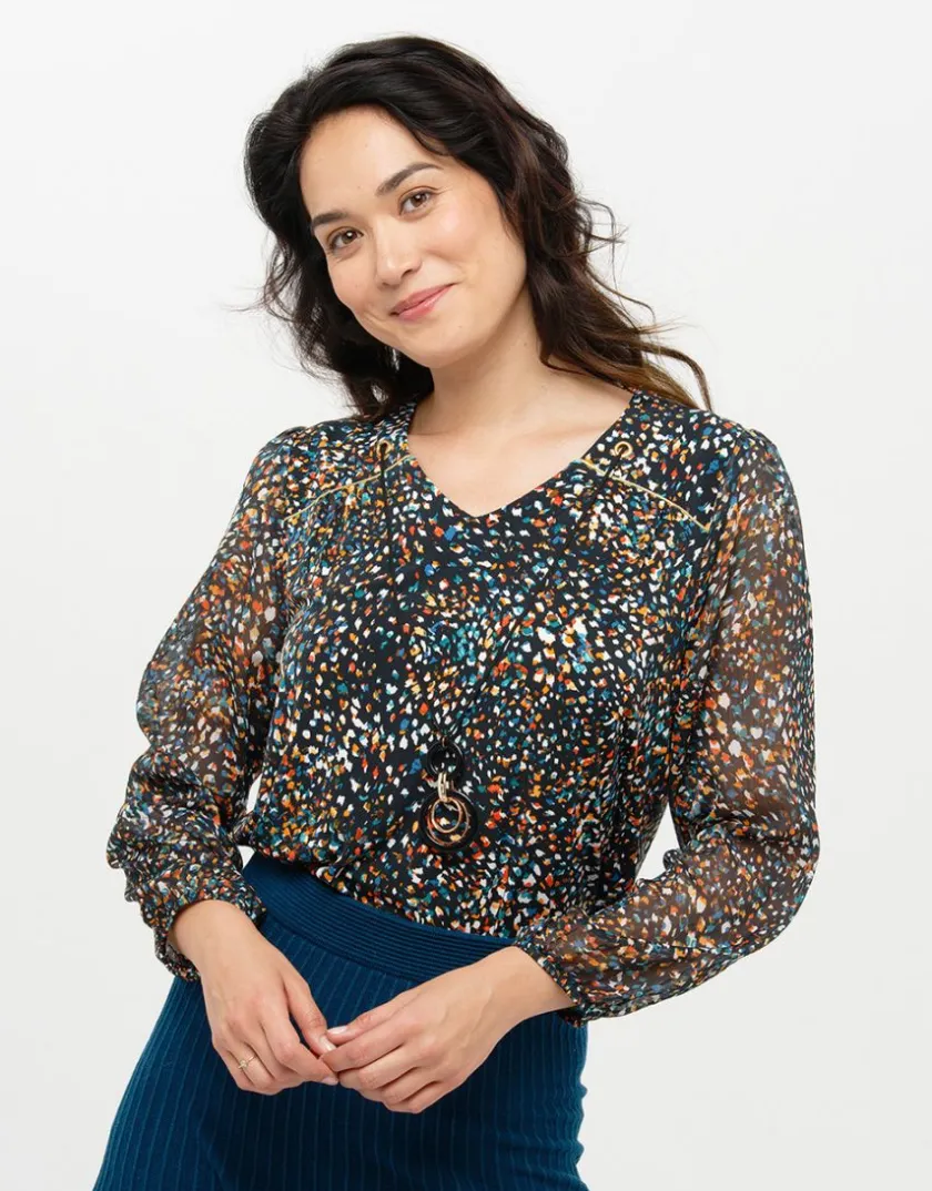 Fashion Blouse imprimée bijou Chemisiers & Blouses|Hauts