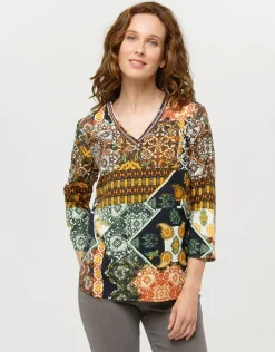 Best Blouse imprimée kaki Chemisiers & Blouses|Hauts