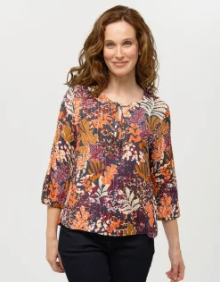Outlet Blouse imprimée orange Chemisiers & Blouses|Hauts