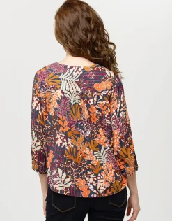 Outlet Blouse imprimée orange Chemisiers & Blouses|Hauts