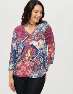 Hot Blouse imprimée rouge Chemisiers & Blouses|Hauts