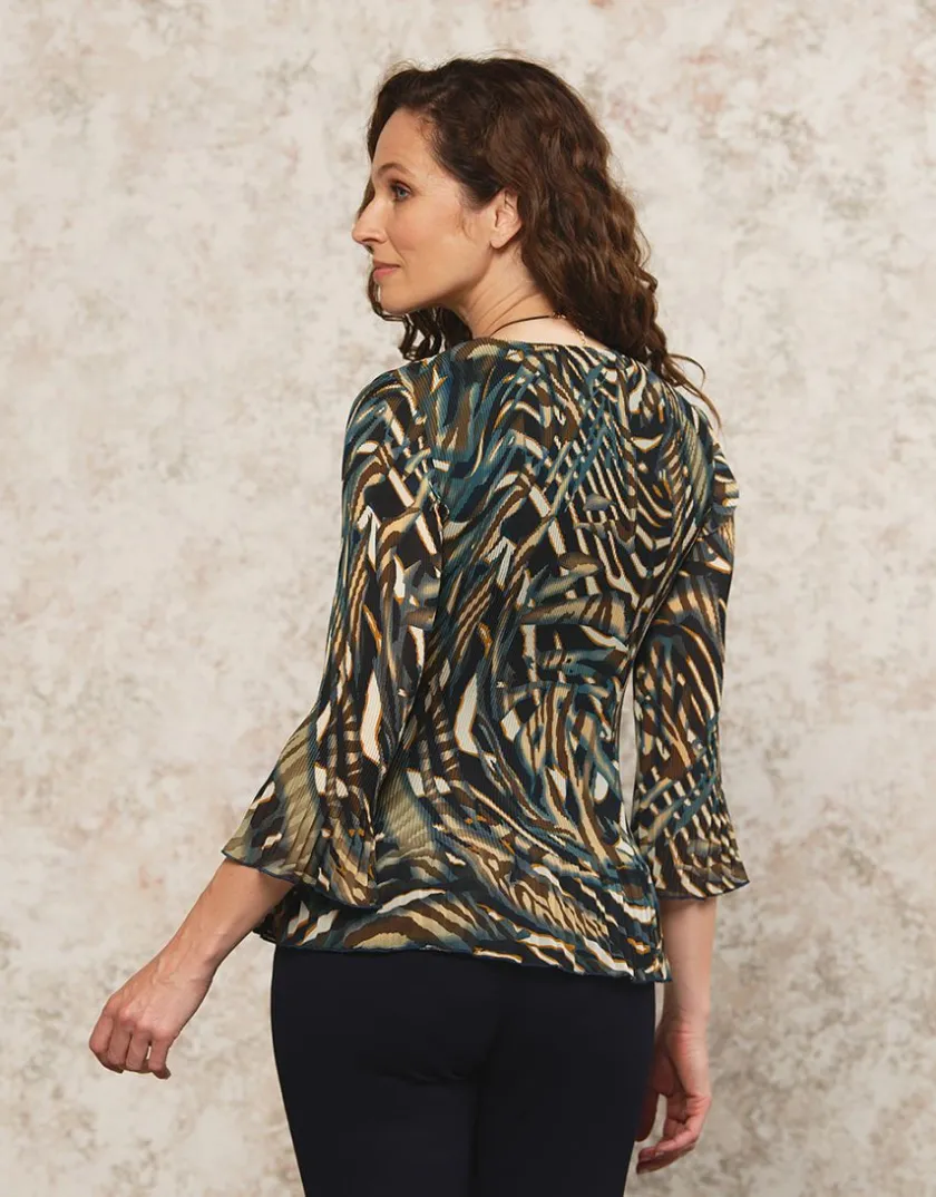 Clearance Blouse kaki imprimé Chemisiers & Blouses|Hauts
