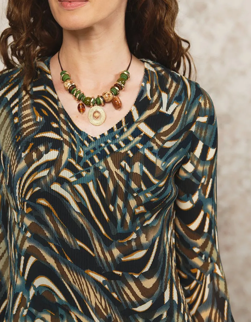 Clearance Blouse kaki imprimé Chemisiers & Blouses|Hauts