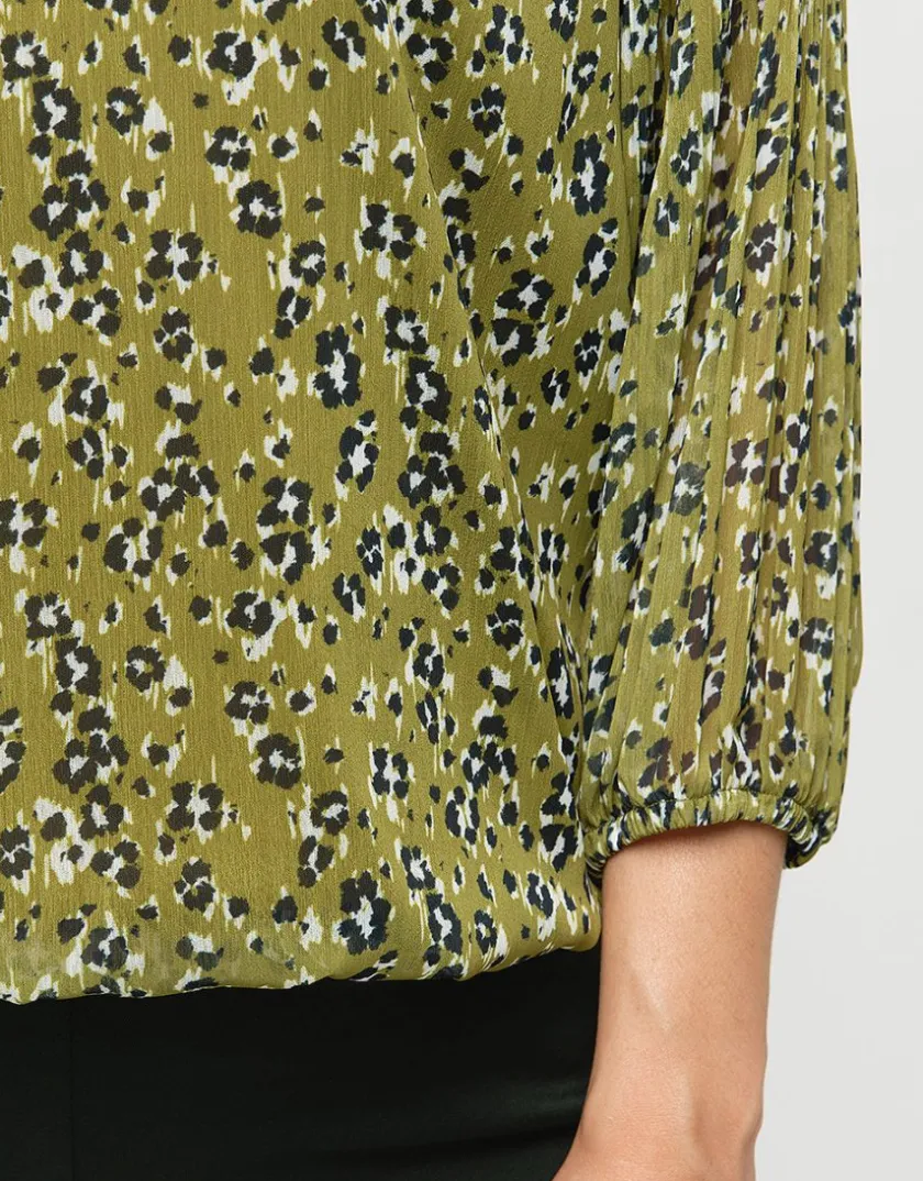 Best Blouse kaki imprimé Chemisiers & Blouses|Hauts