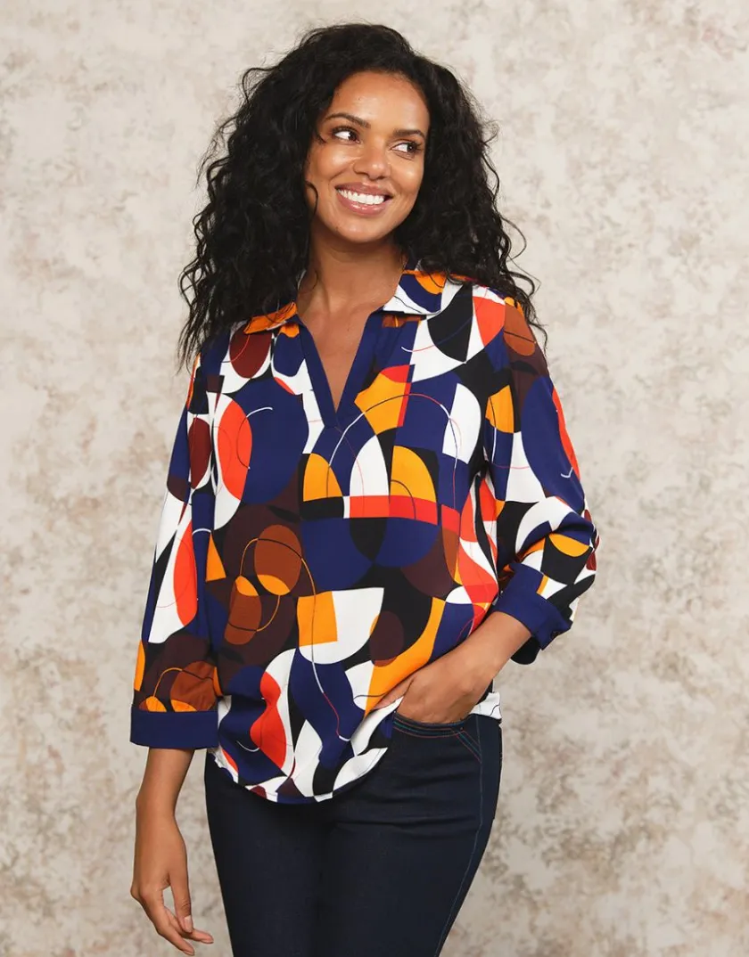 Best Blouse motif bleu Chemisiers & Blouses|Hauts