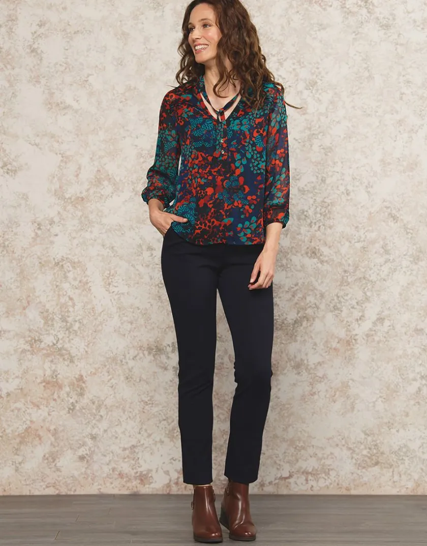 Hot Blouse motif bleu Chemisiers & Blouses|Hauts