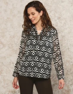 Online Blouse motif noir Chemisiers & Blouses|Hauts