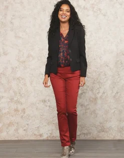 Online Blouse motifs noir rouge Chemisiers & Blouses|Hauts