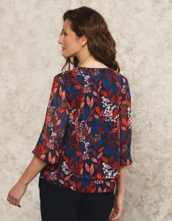 Outlet Blouse orange fluide Chemisiers & Blouses|Hauts