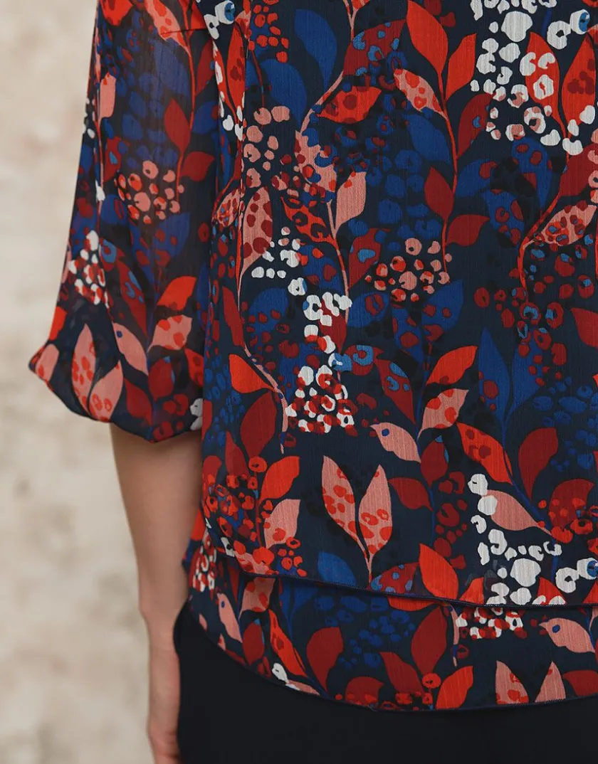 Outlet Blouse orange fluide Chemisiers & Blouses|Hauts