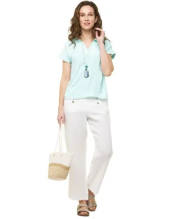 Clearance Blouse polo vert menthe Chemisiers & Blouses|Hauts