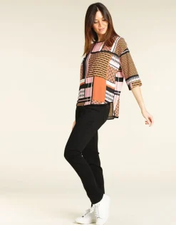 Discount Blouse rayée rose Chemisiers & Blouses|Hauts