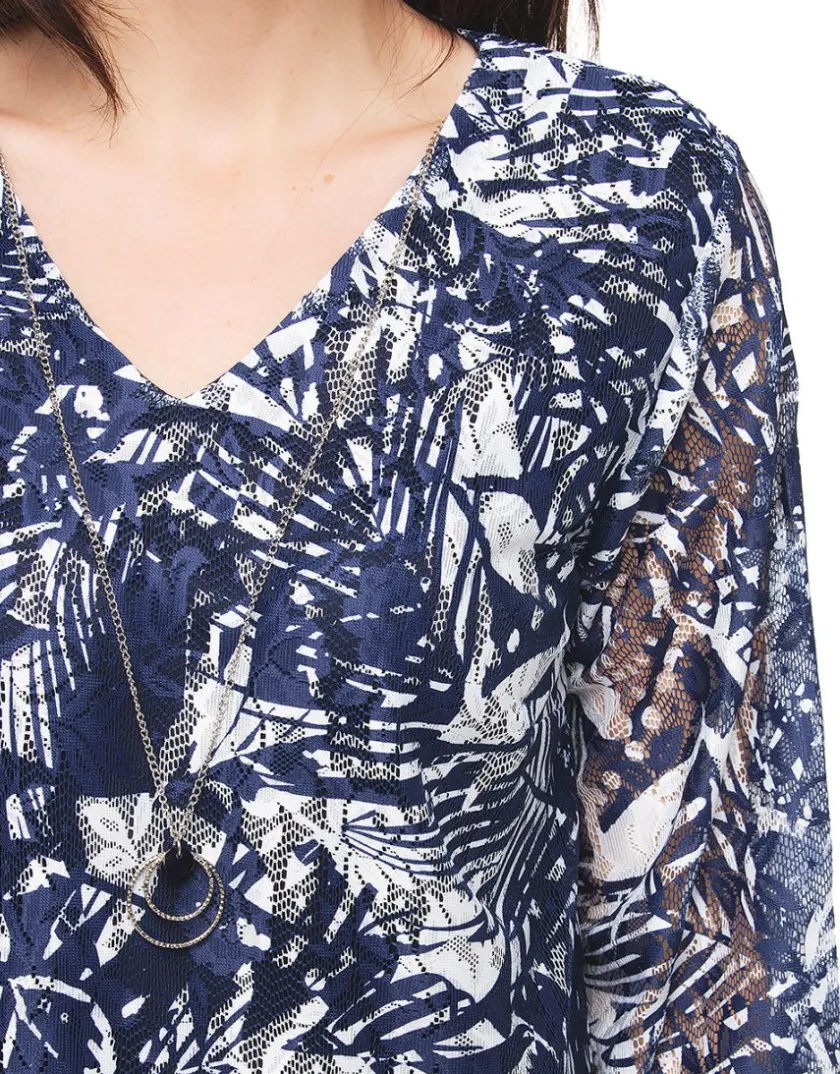New Blouse résille bleu Chemisiers & Blouses|Hauts