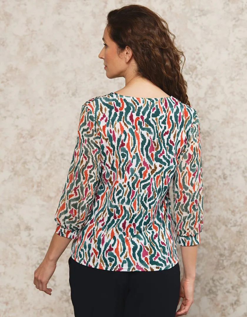 New Blouse verte imprimée Chemisiers & Blouses|Hauts