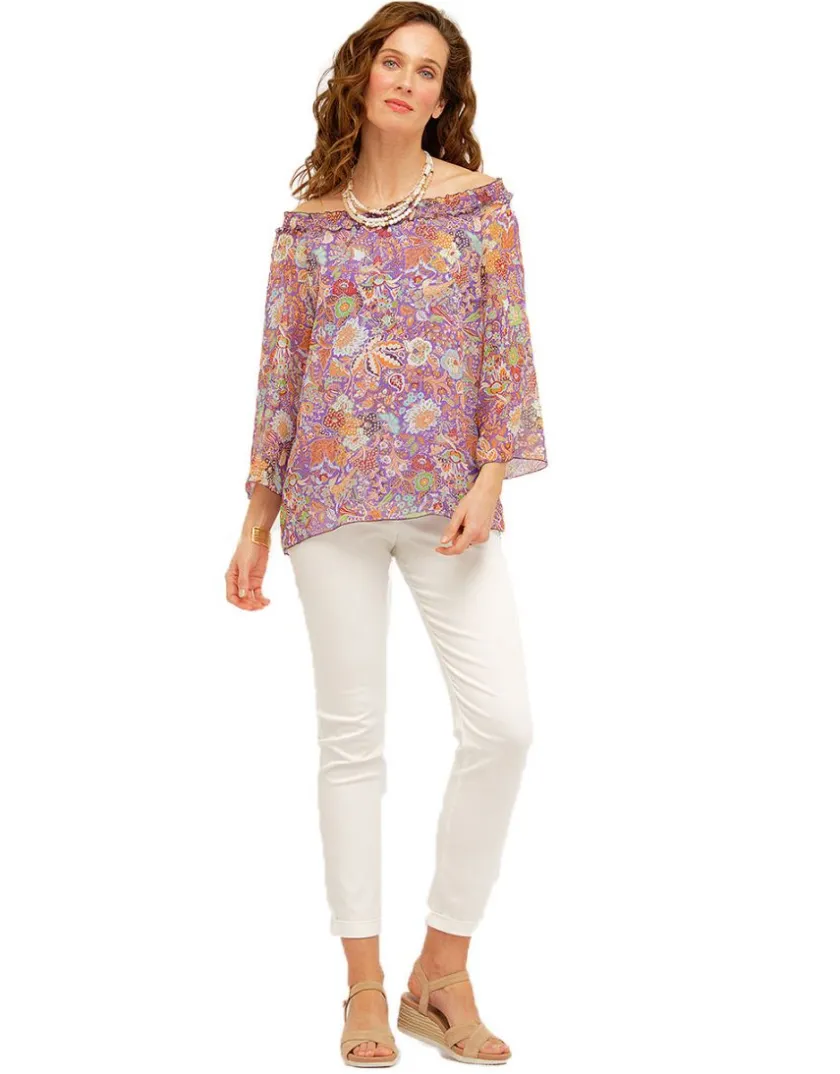 Best Blouse voile imprimé Chemisiers & Blouses|Hauts