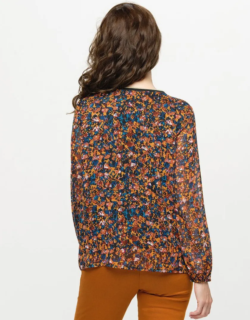 Outlet Blouse voile ocre Chemisiers & Blouses|Hauts