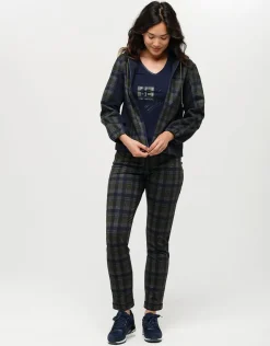 Clearance Blouson marine écossais Casual|Vestes