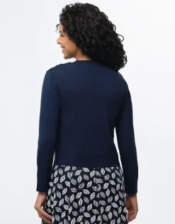 Sale Boléro en maille marine Gilets|Pulls