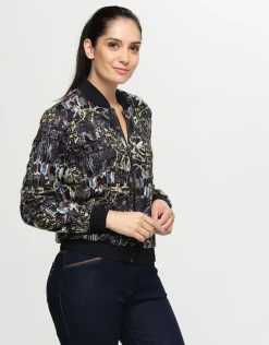 New Bombers résille imprimé Casual|Vestes