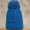 Online Bonnet pompon bleu Accessoires