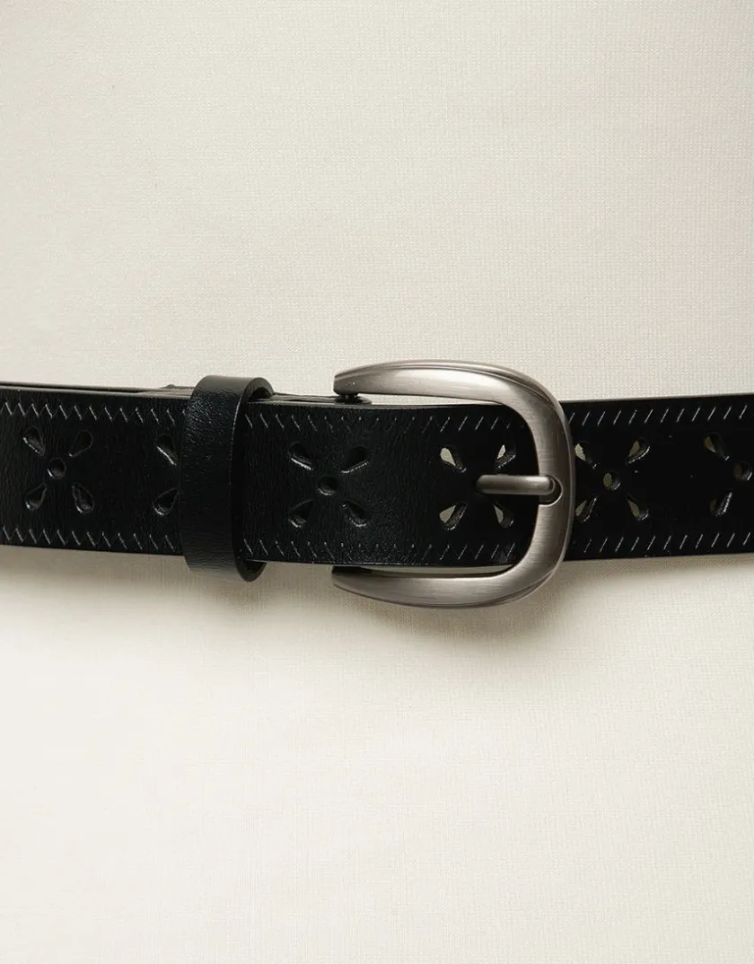 Sale Ceinture cuir noir Maroquinerie|Accessoires