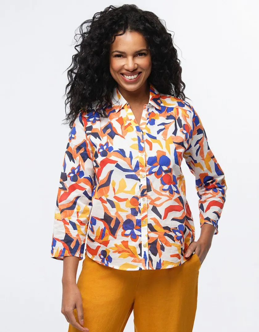 New Chemise coton imprimé Chemisiers & Blouses|Hauts