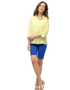 Fashion Chemise vert anis coton Chemisiers & Blouses|Hauts