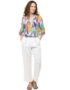 Hot Chemisier 100% coton bleu Hauts|Chemisiers & Blouses